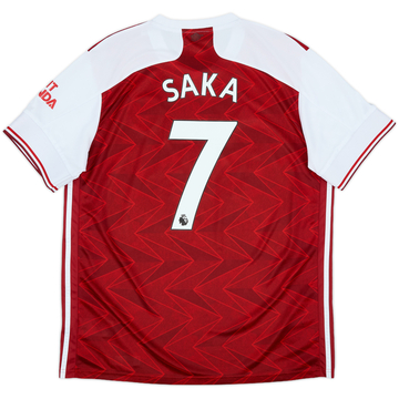2020-21 Arsenal Home Shirt Saka #7 - 7/10 - (XL)