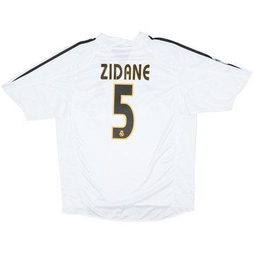 2004-05 Real Madrid Home Shirt Zidane #5 - 8/10 - (L)