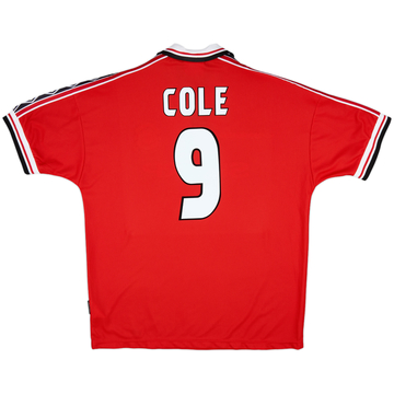 1998-00 Manchester United Home Shirt Cole #9 - 8/10 - (XL)