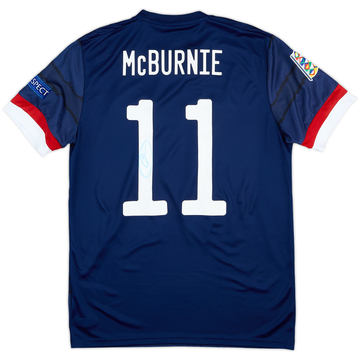 2020 Scotland Match Issue Signed Home Shirt McBurnie #11