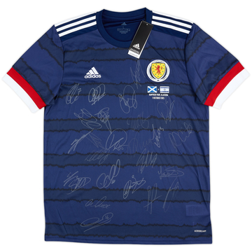 2021 Scotland Match Issue Squad Signed Home Shirt (L)