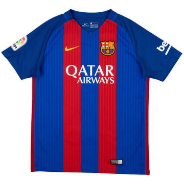 2016-17 Barcelona Home Shirt - 9/10 - (L.Boys)