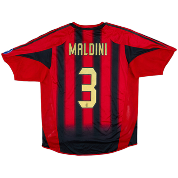 2004-05 AC Milan Home Shirt Maldini #3 - 7/10 - (L)