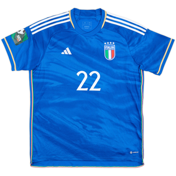 2023-24 Italy Home Shirt #22 - 9/10 - (XL)