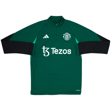 2024-25 Manchester United adidas 1/4 Zip Training Top - 8/10 - (M)