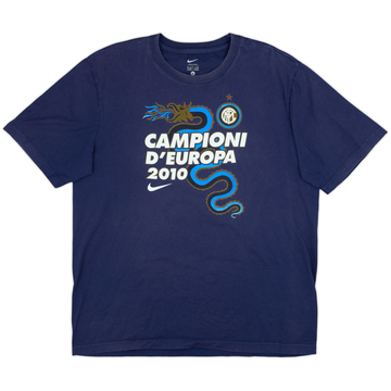 2009-10 Inter Milan Nike 'Campioni D'Europa' Cotton Tee - 8/10 - (XL)