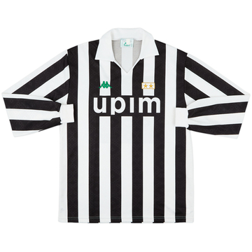 1991-92 Juventus Home L/S Shirt - 9/10 - (XL)