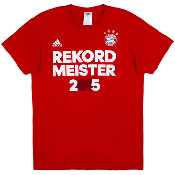2014-15 Bayern Munich adidas 'Rekordmeister 2015' Cotton Tee - 9/10 - (L)