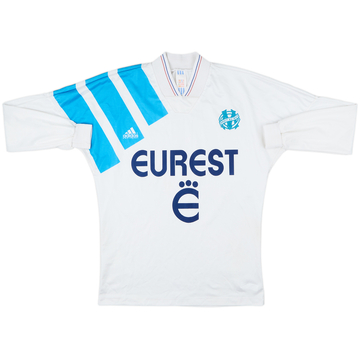 1993-94 Olympique Marseille Home L/S Shirt - 9/10 - (S)