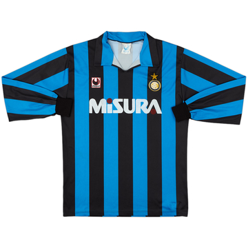 1990-91 Inter Milan Home L/S Shirt - 8/10 - (L)