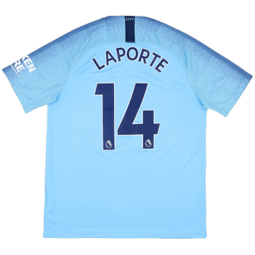 2018-19 Manchester City Home Shirt Laporte #14 - 8/10 - (L)