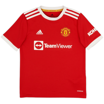2021-22 Manchester United Home Shirt - 8/10 - (M.Boys)