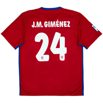 2015-16 Atletico Madrid Home Shirt J.Gimenez #24 - 9/10 - (L)