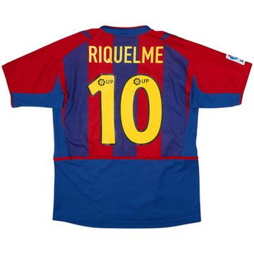 2002-03 Barcelona Home Shirt Riquelme #10 - 8/10 - (XL.Boys)