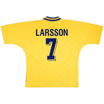 1994-96 Sweden Home Shirt Larsson #7 - 7/10 - (XL)