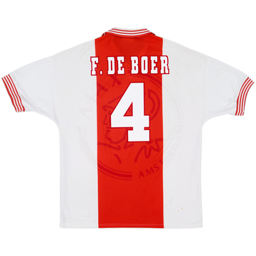 1995-96 Ajax Home Shirt F.DeBoer #4 - 7/10 - (XL)