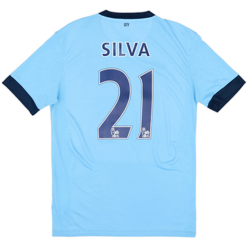 2014-15 Manchester City Home Shirt Silva #21 - 6/10 - (M)