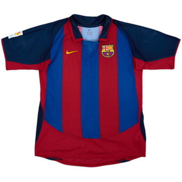 2003-04 Barcelona Home Shirt - 8/10 - (L.Boys)
