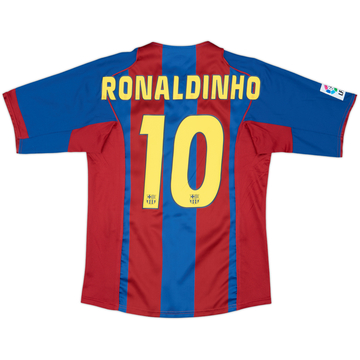 2004-05 Barcelona Home Shirt Ronaldinho #10 - 8/10 - (S)