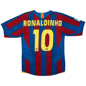 2005-06 Barcelona Camiseta Local Ronaldinho #10 - 8/10 - (S)