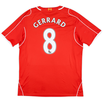 2014-15 Liverpool Home Shirt Gerrard #8 - 5/10 - (XL)