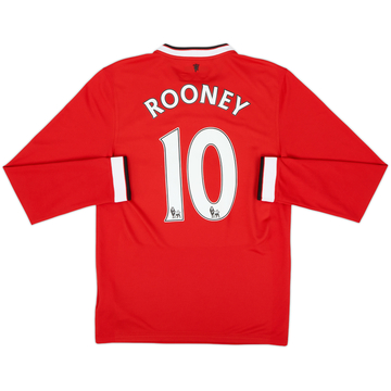 2014-15 Manchester United Home L/S Shirt Rooney #10 - 8/10 - (S)