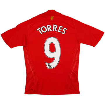 Camiseta de local del Liverpool 2008-10 Torres #9 - 5/10 - (Niños S)