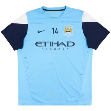 2013-14 Manchester City Player Issue Training Shirt #14 (Garcia) - 5/10 - (XL)
