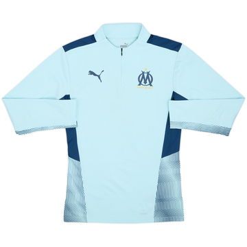 2021-22 Olympique Marseille Puma 1/4 Zip Drill Top - 7/10 - (XS)