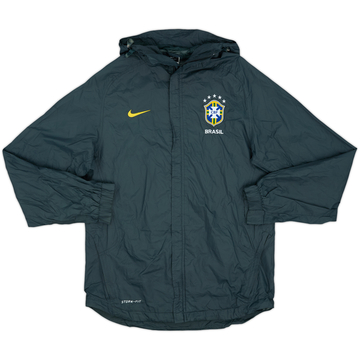 2011-12 Brazil Nike Hooded Rain Jacket - 8/10 - (S)