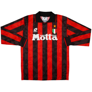 1993-94 AC Milan Home L/S Shirt - 7/10 - (M)