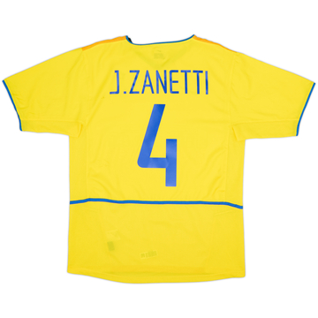 2002-03 Inter Milan Third Shirt J.Zanetti #4 - 7/10 - (M)