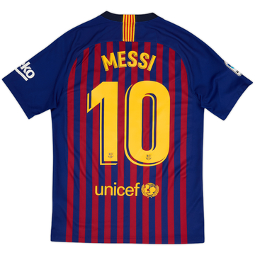 2018-19 Barcelona Home Shirt Messi #10 - 9/10 - (S)