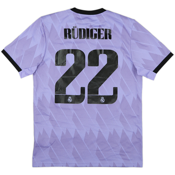 2022-23 Real Madrid Away Shirt Rudiger #22 - 9/10 - (M)