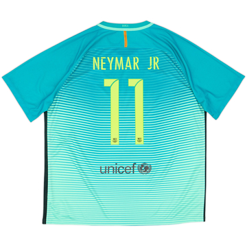 2016-17 Barcelona Third Shirt Neymar Jr #11 - 9/10 - (XXL)