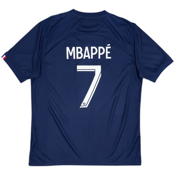 2022-23 Paris Saint-Germain Home Shirt Mbappe #7 - 6/10 - (L)
