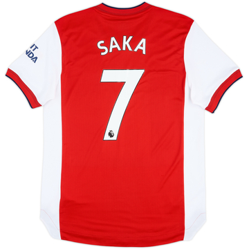2021-22 Arsenal Authentic Home Shirt Saka #7 - 9/10 - (M)