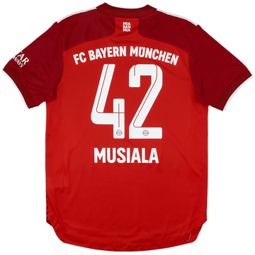 2021-22 Bayern Munich Authentic Home Shirt Musiala #42 - 8/10 - (M)