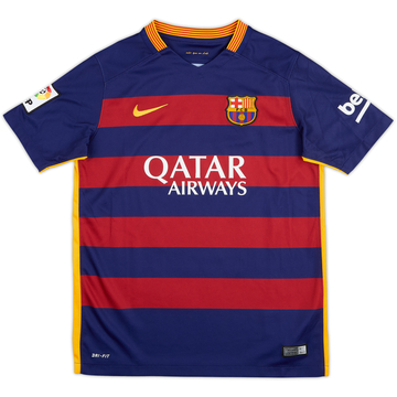 2015-16 Barcelona Home Shirt - 10/10 - (L.Boys)