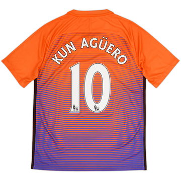 2016-17 Manchester City Third Shirt Kun Aguero #10 - 10/10 - (M)