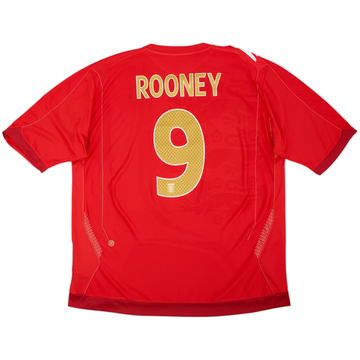 2006-08 England Away Shirt Rooney #9 - 5/10 - (XXL)
