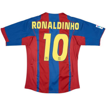 2004-05 Barcelona Home Shirt Ronaldinho #10 - 5/10 - (S)