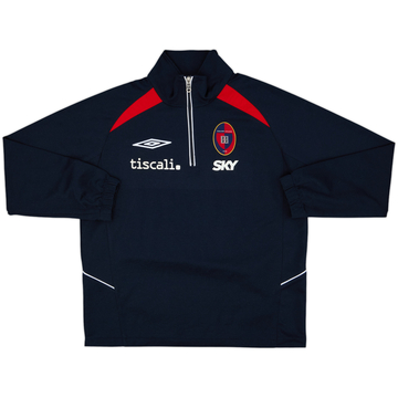 2007-08 Cagliari Umbro 1/4 Zip Drill Top - 9/10 - (L)