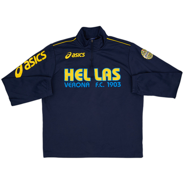 2007-08 Hellas Verona Asics Top de entrenamiento con cremallera 1/Z - 7/10 - (L)