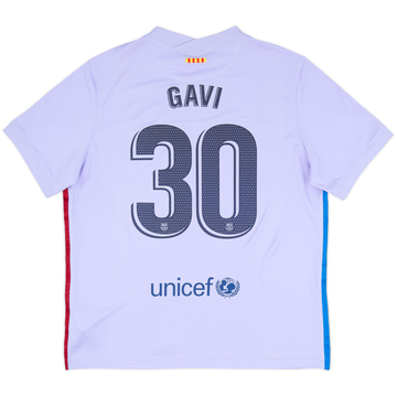 2021-22 Barcelona Away Shirt Gavi #30 - 9/10 - (XL)