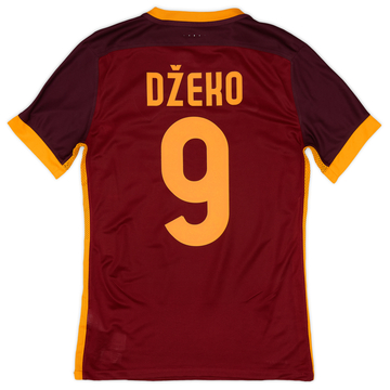 2015-16 Roma Authentic Home Shirt Dzeko #9 - 9/10 - (S)
