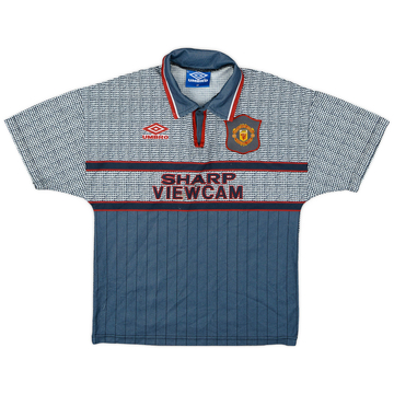 1995-96 Manchester United Away Shirt - 8/10 - (L.Boys)
