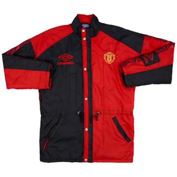 1995-97 Manchester United Umbro Padded Bench Coat - 7/10 - (M)