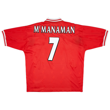 1996-98 Liverpool Home Shirt McManaman #7 - 6/10 - (XL)