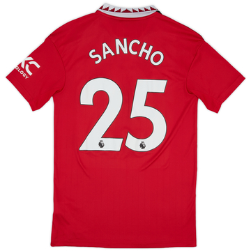 2022-23 Manchester United Home Shirt Sancho #25 - 9/10 - (S)